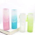 Gradient Color Frosted Glass Bottle Glass Water Bottle Color Colorful Glass Bottle
