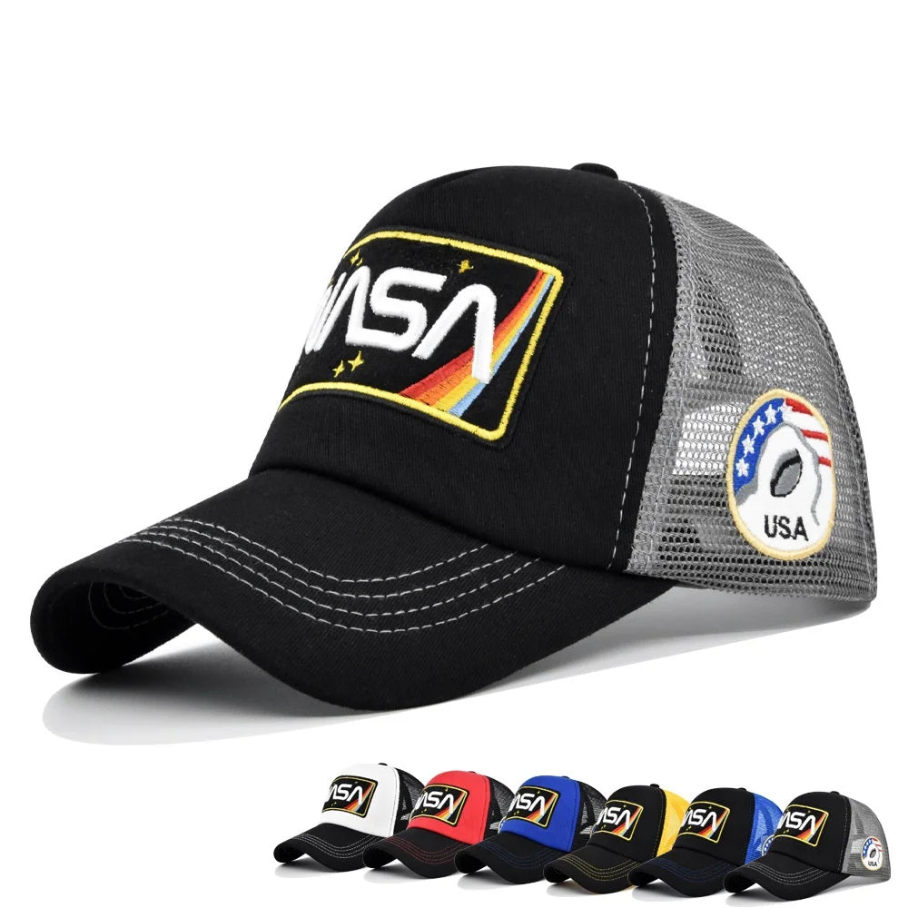 American Airlines Embroidered Baseball Cap Mesh Curved Brim Baseball Cap 5 Panel Trucker Hat