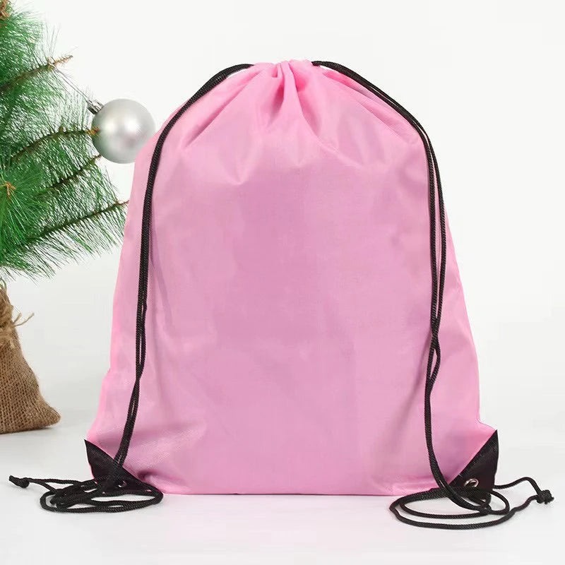New cheap customized logo print drawstring backpack sport soccer drawstring bag for promotion polyester shopping bag