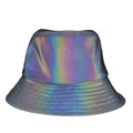 Hot Sale Casual Outdoor Trendy Reflective Fisherman Cap Women Men Kids Night Sports Waterproof PU Leather Bucket Hat