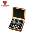 8 Granite Chilled Whisky Rocks and 10oz Crystal Double Whiskey Glasses with Tongs for Business Gifts