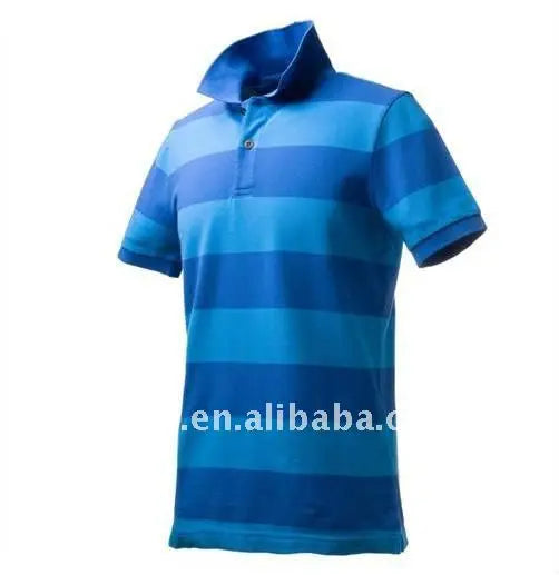 Wide Stripe Plain Polo Shirts for Men