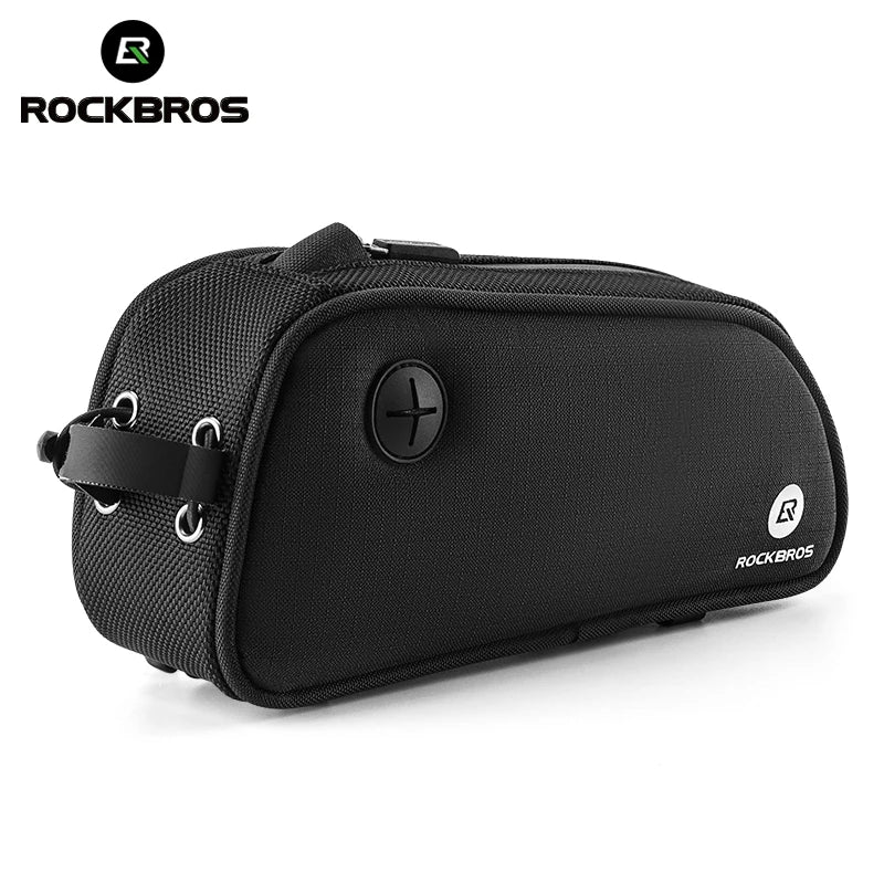 ROCKBROS 1.3L Bike Bags Water Repellent Reflective Front Top Frame Tube Bag Large Capacity Ultralight Bicycle Bag