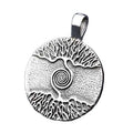 Viking Tree of Life Pendant Vintage Stainless Steel Hiphop Pendant for Men and Women