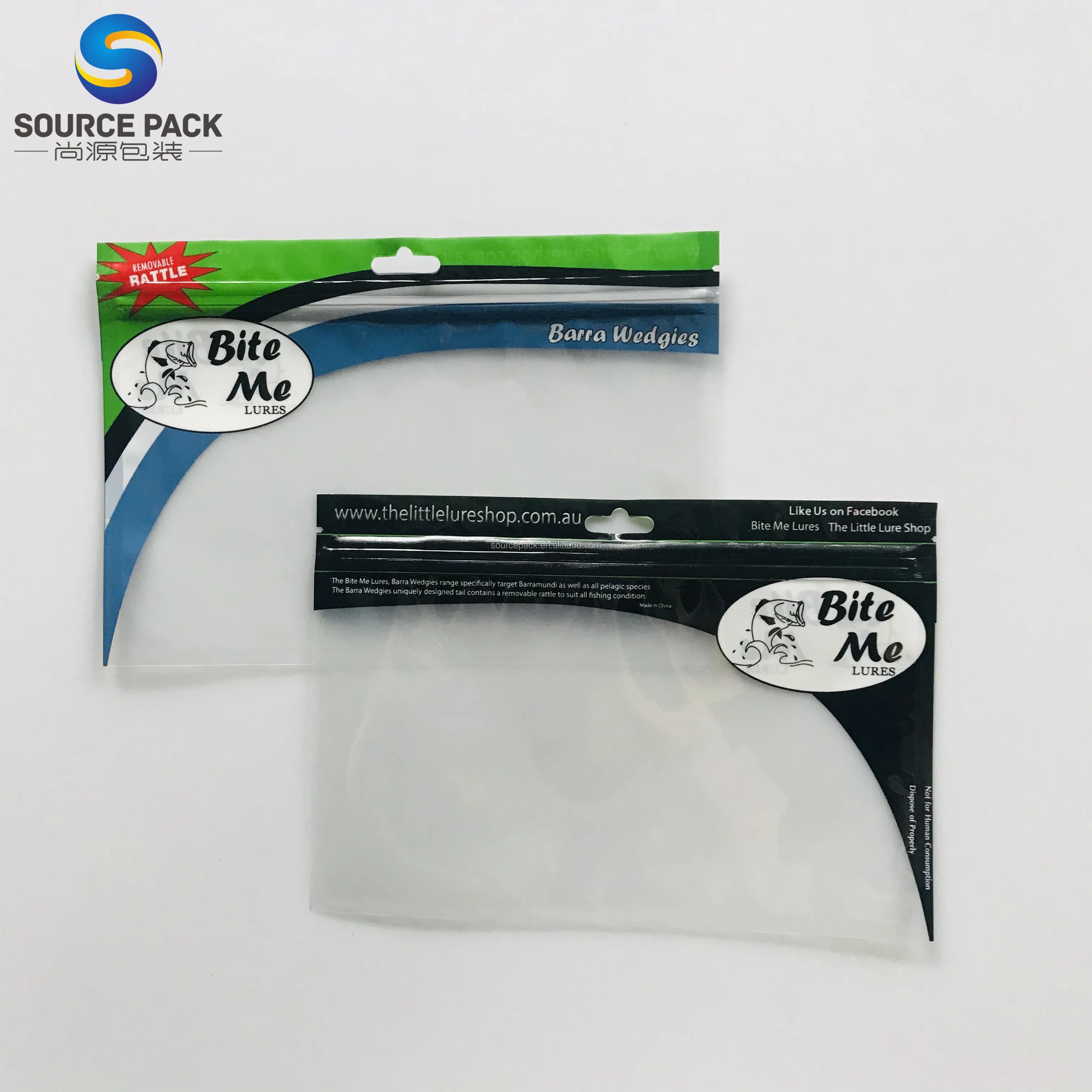 Custom Plastic Resealable Ziplock Bag for Fishing Lure Bait