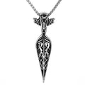 Norse Viking Stainless Steel Amulet Spear Sword Pendant Necklace for Men