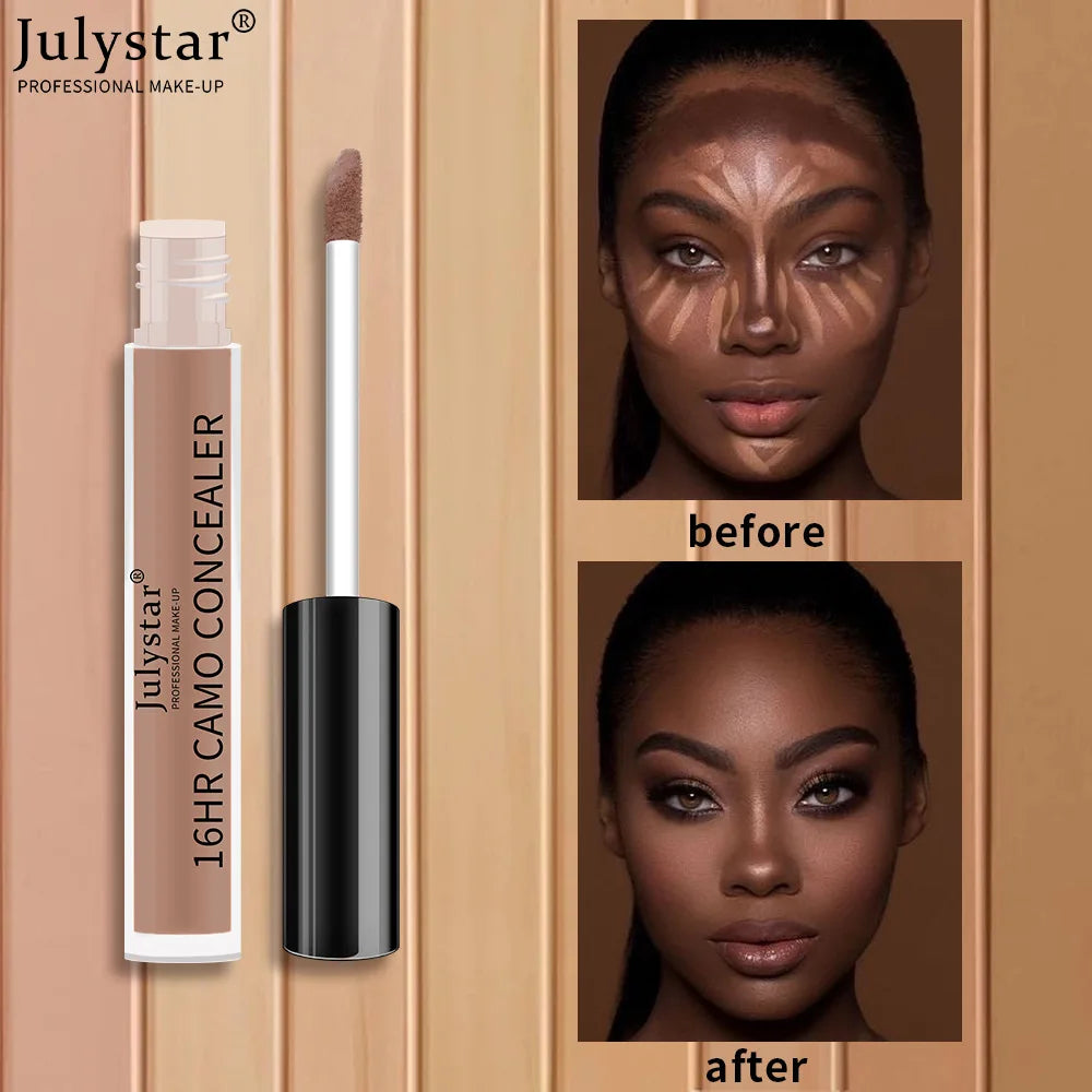 6 Colors Women Smooth Moisturizing Long Lasting Scars Acne Cover Liquid Concealer Foundation Cream Face Cosmetics Makeup
