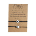 Soccer Ball Charm Bracelets with Make a Wish Card