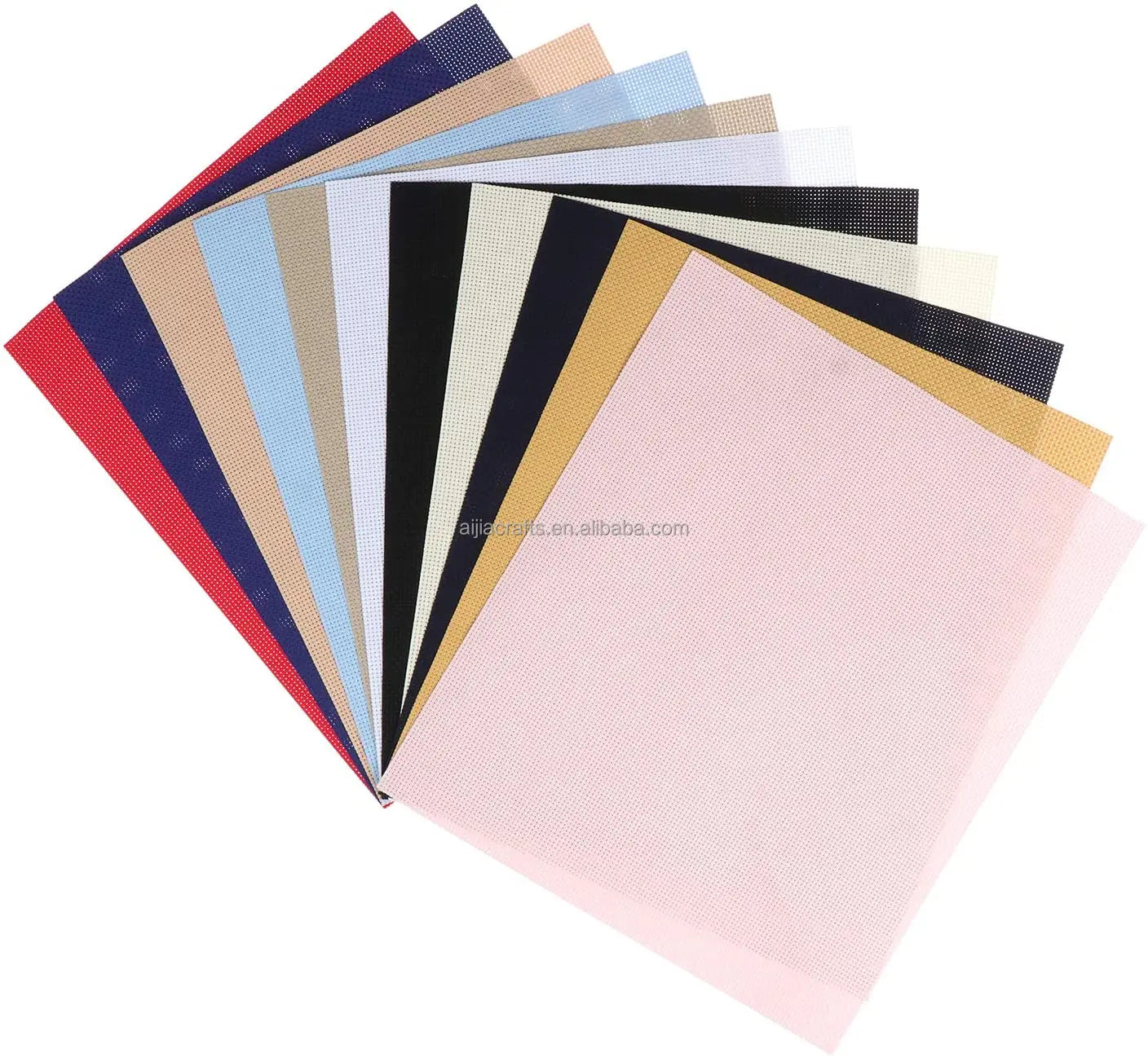 Various Colors Cross Stitch Aida Fabric 14ct 15*15 cm White Cross Stitch Fabric