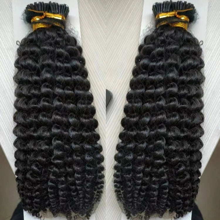 I Tip Virgin Human Hair Kinky Curly 100% Brazilian Human Hair Natural Wave I Tip Bone Straight Human Hair Extens