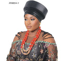 For Swiss Headtie for Ladies Hot Selling Orange Fashion Turban Auto Gele African Sego Headtie Ethnic Hats & Caps