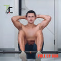 TTSPORTS Auto Locking Horizontal Doorway Wall Mounted Pull up bar Non-perforated Horizontal bar
