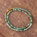 Minimalist Boho Natural Stone Australia Jade Beads Choker Necklace Bohemian Stacking Short Necklace Gift Jewelry Dropshipping