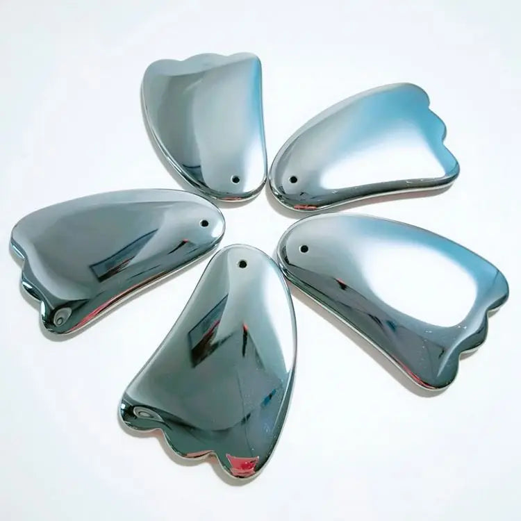 HY Wholesale Cheapest Jade Terahertz Gua sha natural Blue Spot jasper Mushroom-shaped Guasha Tool With Custom Packaging