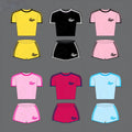 Casual  Women Custom Cotton Slim Fittedt   T Shirt and Fold Over Shorts Women Two Piece Set  Summer Clothes Sporty