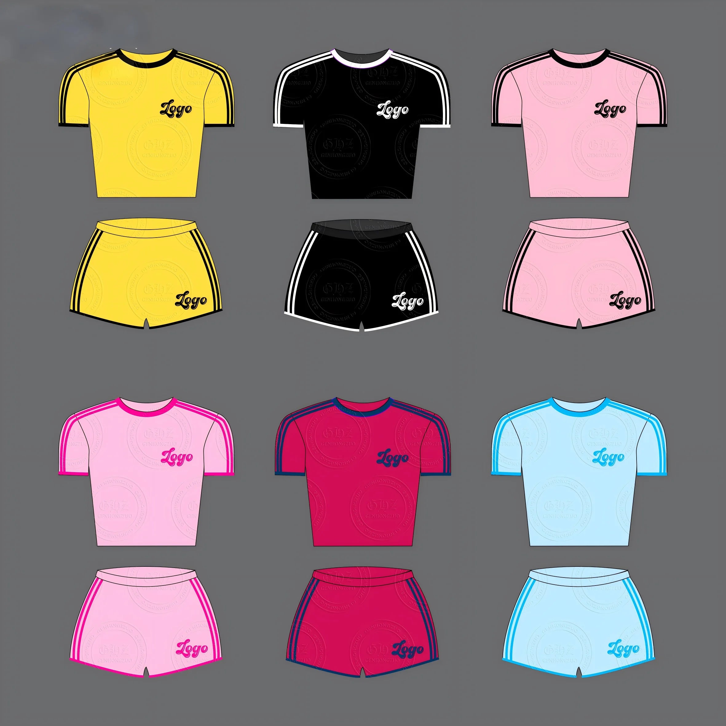 Casual  Women Custom Cotton Slim Fittedt   T Shirt and Fold Over Shorts Women Two Piece Set  Summer Clothes Sporty