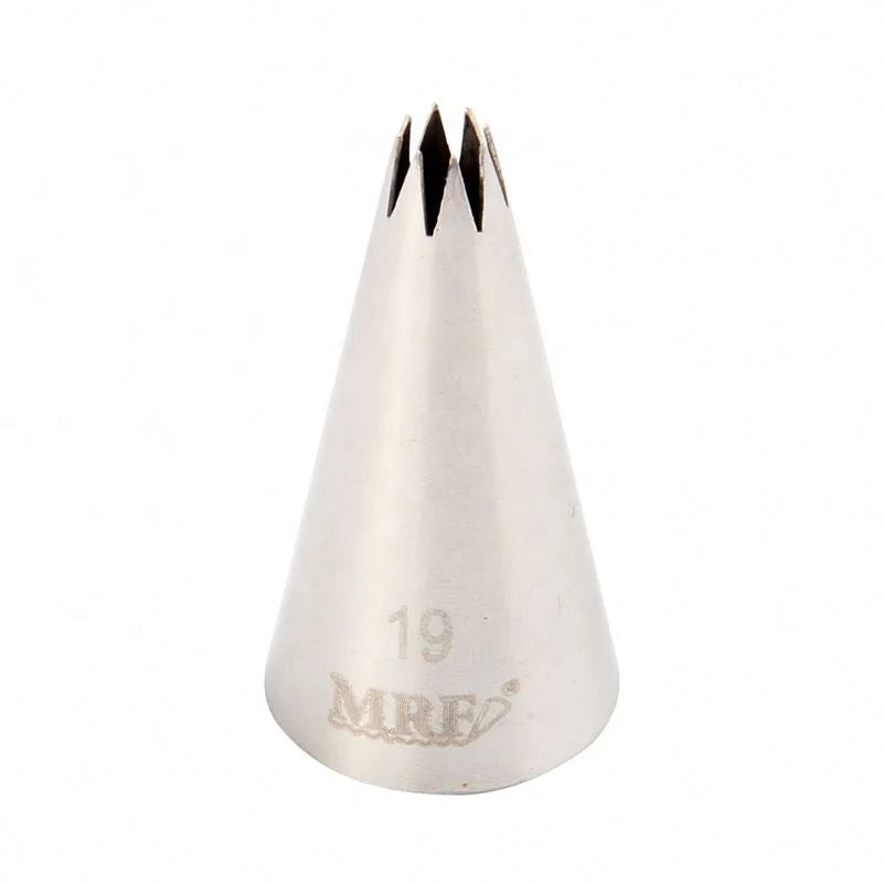#19 8-tooth Flower Icing Piping Nozzles Cream Baking Pastry Cake Tip Decorating Tool Stainless Steel Nozzle Cupcakes Baking Tool
