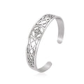 2024 Hot Sales Silver Stainless Steel Witch Knot Bracelet Vintage Hollow Bangle Nordic Symbol Amulet Jewelry for Women and Men