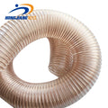 Copper Wire Reinforced Helix Transparent Air Vent Tubes 50-300mm Clear PU Flexible Duct Hose Plastic Air Vent Pip 75 150 200