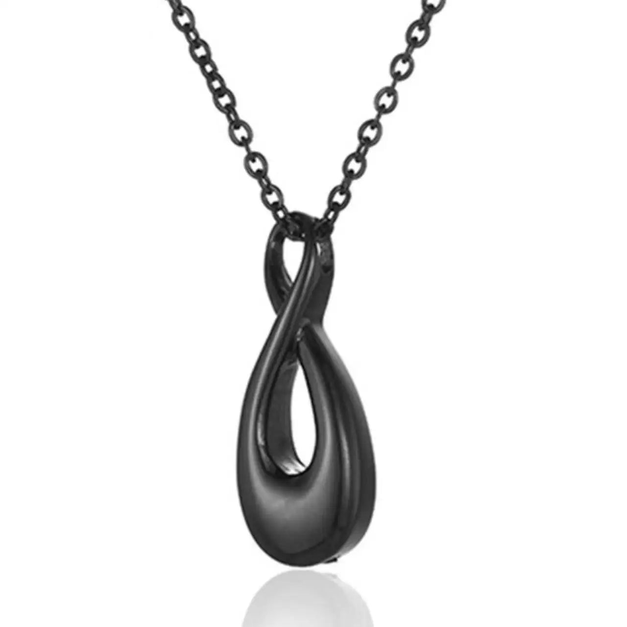 Personalized Silver Eco-Friendly Stainless Steel Urn Necklace Modern Cremation Jewelry for Infinity Ashes