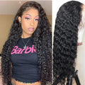 280% Density Indian Virgin Human Hair Water Wave Lace Front Wigs Natural Color Transparent 13x4 Lace Frontal Wig Vendors