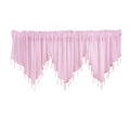 Wholesale Custom Size Beaded Sheer Net Voile Valance Swag Curtains for Decor Modern Style Flame Retardant