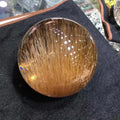 Natural Crystal Balls Spheres Copper Rutile Golden Rutilated Gold Quartz Sphere Ball for Feng Shui