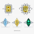 2023 Wholesale S925 Sterling Silver Zircon Ring Wedding Engagement Ring Diamond Finger Ring Fashionable Jewelry Set for Women
