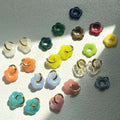 Personality Cartoon Jewelry Gift Fashion Gold Plated Earrings Temperament Resin Flower Earrings for Women Girls