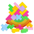 Montessori Children Funny Rainbow Wooden Swing Balance Stacking Building Blocks Puzzle Game Educational Stacked Toys for Kids