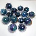 Wholesale Natural Crystal Rainbow Fluorite Balls Healing Reiki Blue Fluorite Sphere for Meditation
