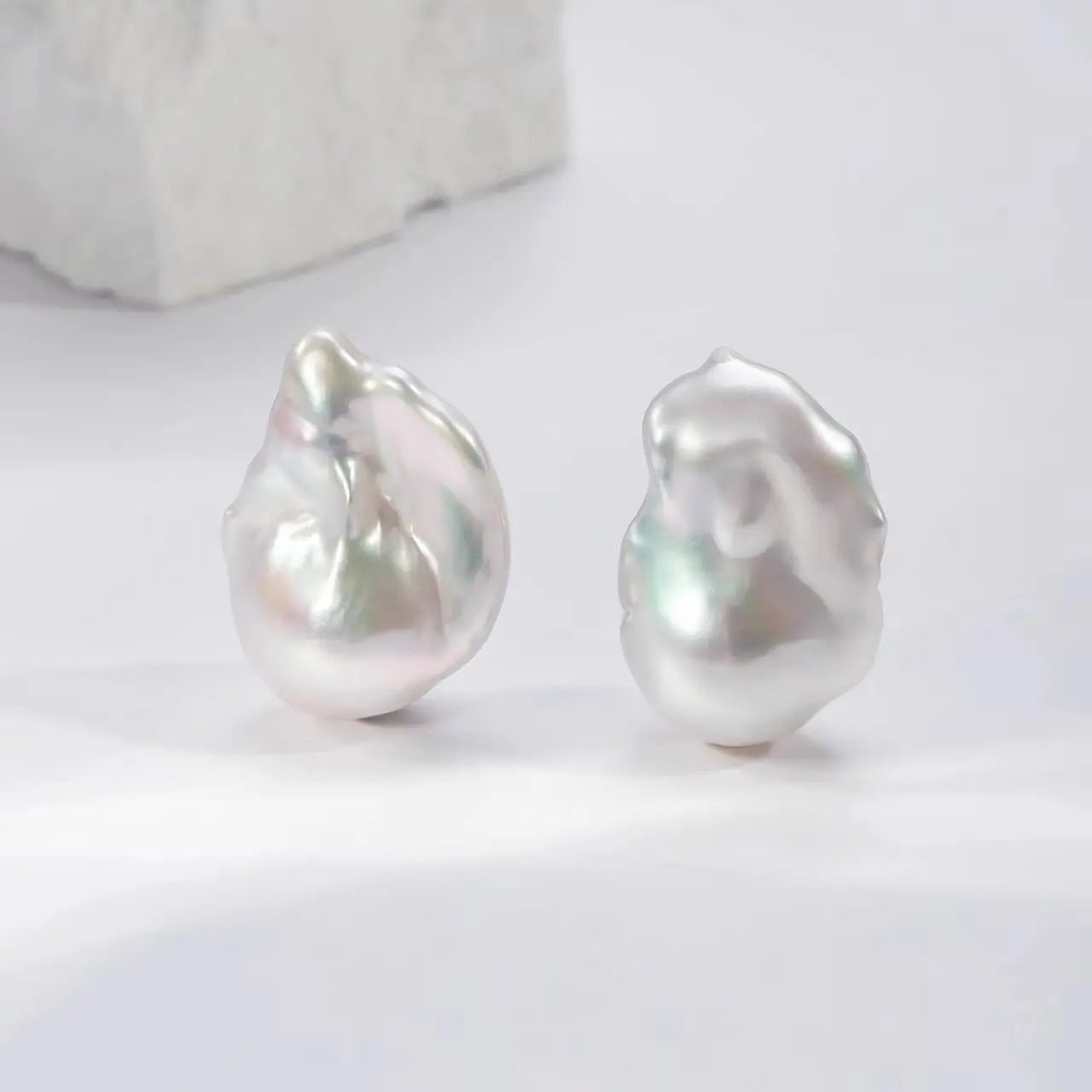 Natural White  3A Loose Baroque Freshwater Pearls 14*20mm Natural White  Irregular Shape Beads for Jewelry Making