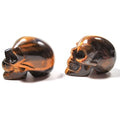 Huiying Cheap Price 2 Inch Hand Carving Natural Paperweight Yellow tiger Eye Skulls Stone Crafts