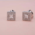 Shiny 925 Silver Jewelry Whites square Earrings Wholesale