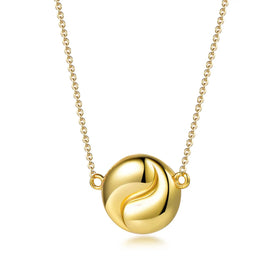 18K Gold and Rhodium Plated 925 Sterling Silver Pendant Necklace with Vintage Beads and Zircon for Weddings Parties or Gifts