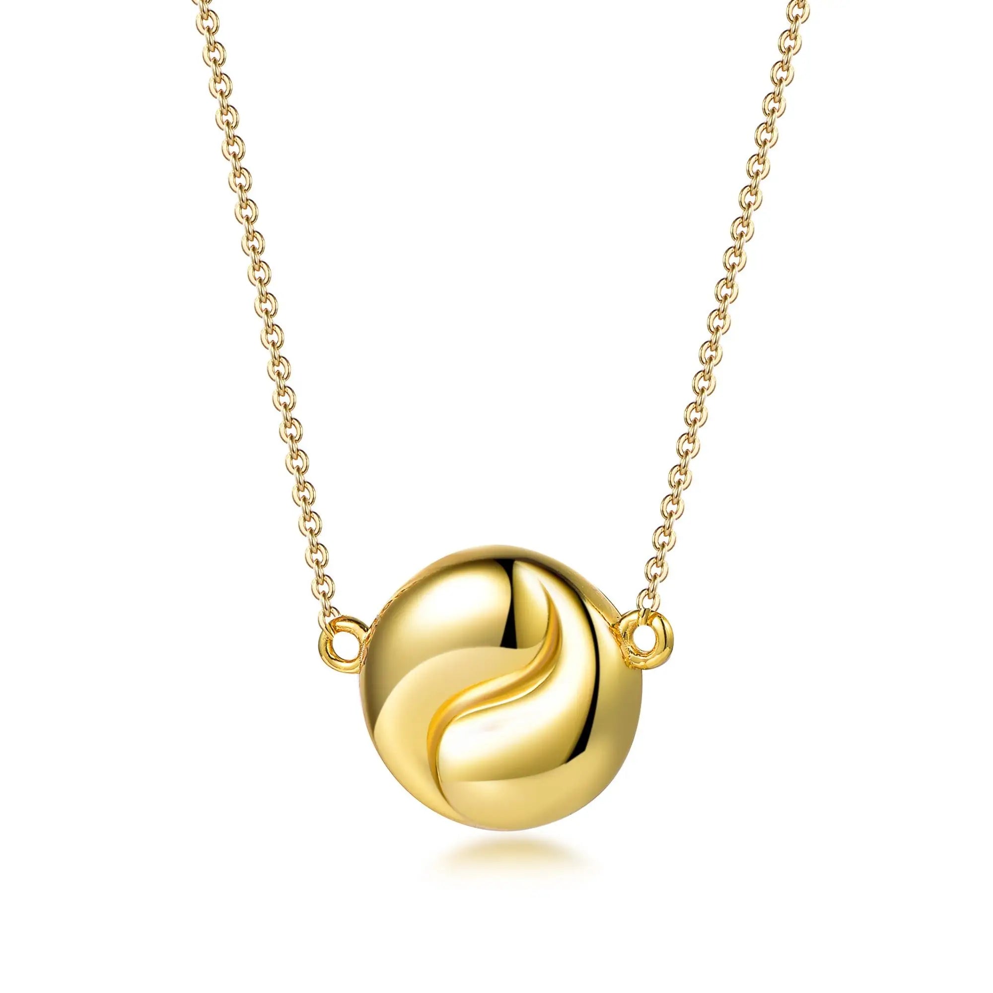 18K Gold and Rhodium Plated 925 Sterling Silver Pendant Necklace with Vintage Beads and Zircon for Weddings Parties or Gifts