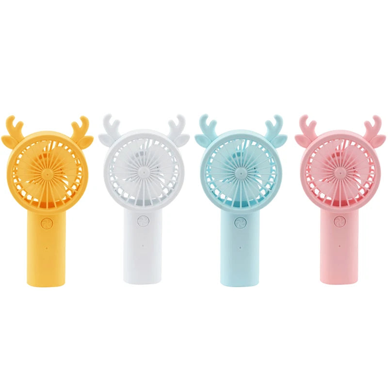 Battery Powered Cooling USB Portable Rechargeable Handheld Cute Mini Fan