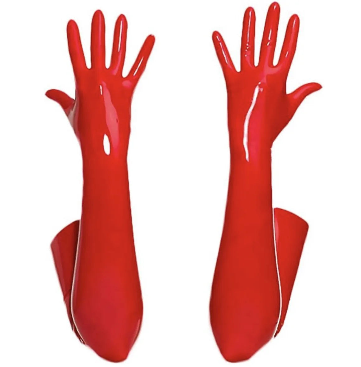 Sexy Lacquer Leather Gloves Women Stage Performance Gloves Ball Bar Bounce Gloves