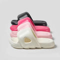 Anti-slippery Winter Summer Beach Sandals Rubber PU Slippers PC Strip Design Doodle Pattern Flat EVA Outdoor Use Size 271