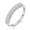 M92B Abiding Shield Long Lasting 18K White Gold Plating Jewelry Oval Moissanite Diamond Silver GRA Certified Moissanite Rings
