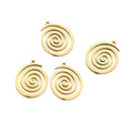 5Pcs Stainless Steel Spiral Mosquito Repellent Type Charms Pendants for Jewelry Findings DIY Necklace Materials Earrings Making