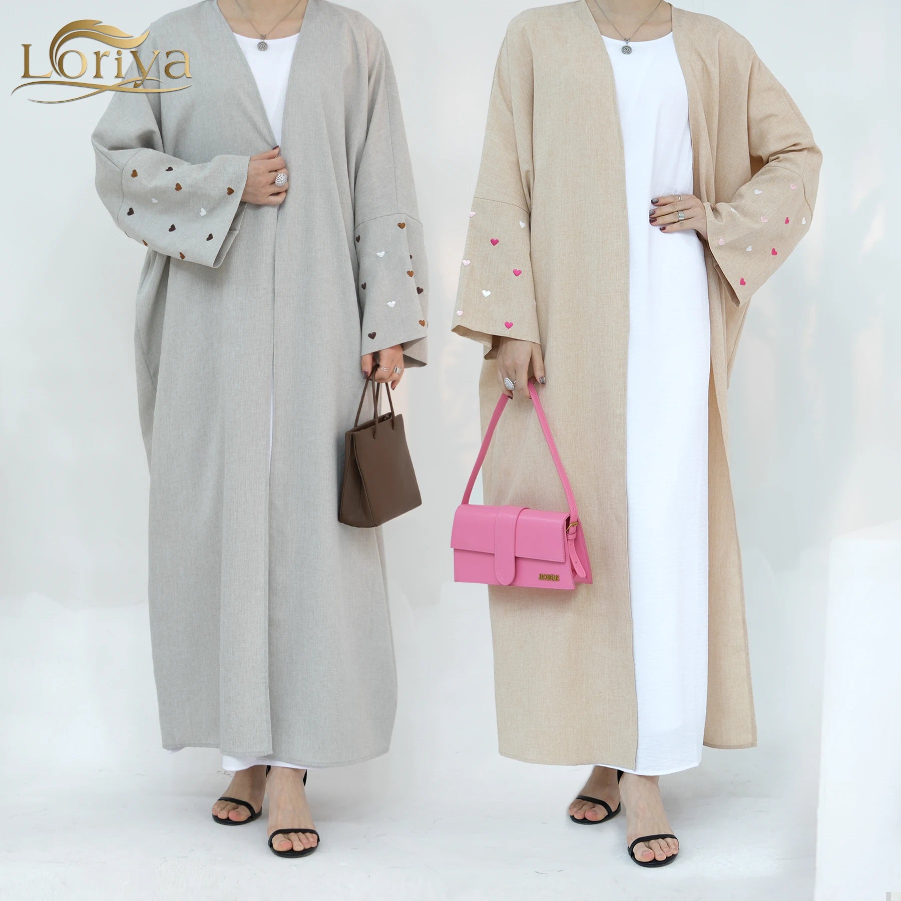Loriya OEM ODM Abaya 2023 Customized Islamic Clothing Women Kimono Cardigan Muslim Casual Dresses Dubai Abaya
