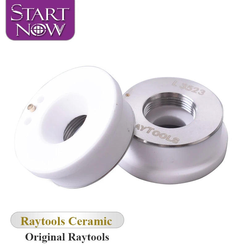 Startnow Raytools Original Laser Ceramic D32mm 120274100B Laser Head Nozzle Holder for Empower Fiber Cutting Machine Spare Parts MegaBDM