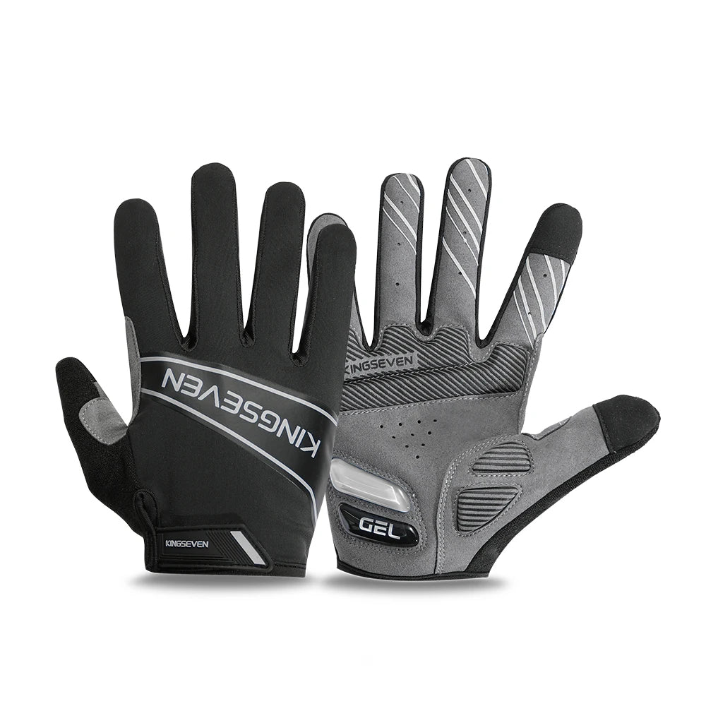 KINGSEVEN Full Finger Bike Mitten Men Mtb Shockproof Breathable Bicycle Mitten Cycling Touch Screen Women Motorcycle Mitten G750