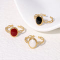 Beimai OEM Ring French Vintage Gold-plated Stainless Steel Waterproof Ring