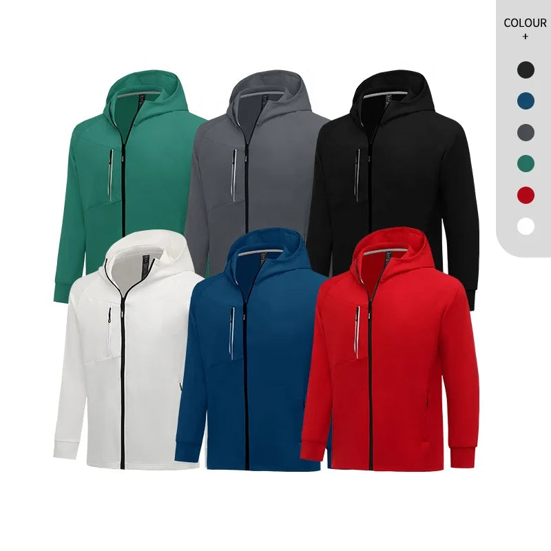 Outdoor Zipper Tops Sports Wear Running Men Jogger Gym Jackets