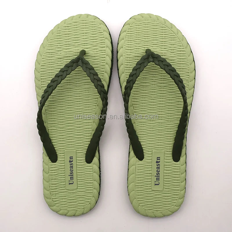 PVC Strap and PE Outsole Flip Flop Anti-Slip Outdoor Slippers for Summer Spring Autumn Seasons