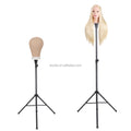 Adjustable Mannequin Head Stand Heavy Duty Manikin Head Tripod Wig Stand Tripod with Non-Slip Base for Cosmetology Salon Use