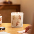 Novelty Design Wholesale Personalized Evil Eyes Candle Decal Printing Home Decor Glass Jar Soy Wax Scented Candles