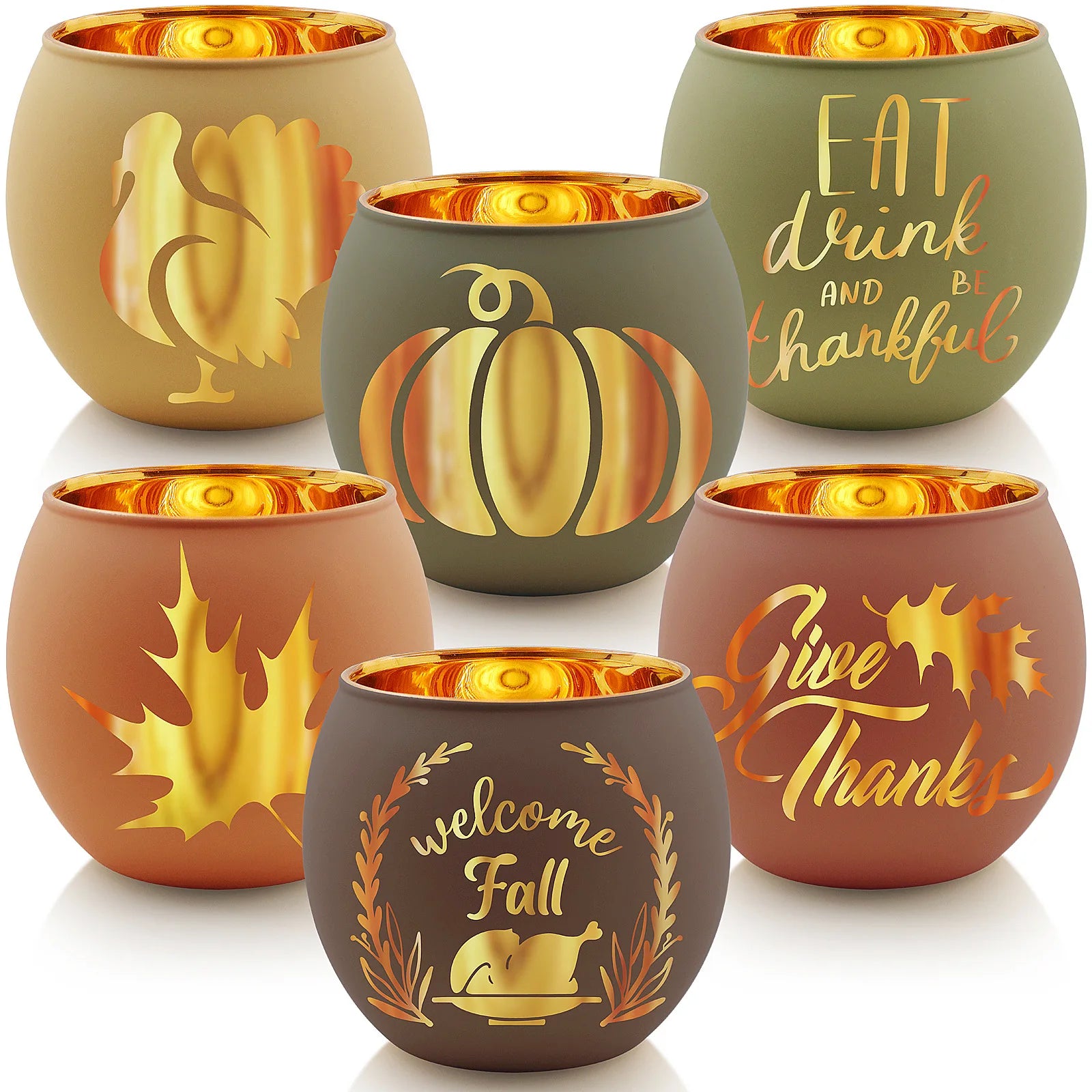 XHL Glass Candle Holders with Offset Printing Elegant Lantern Jars for Home Decoration Christmas Gifts Packed in a Gift Box